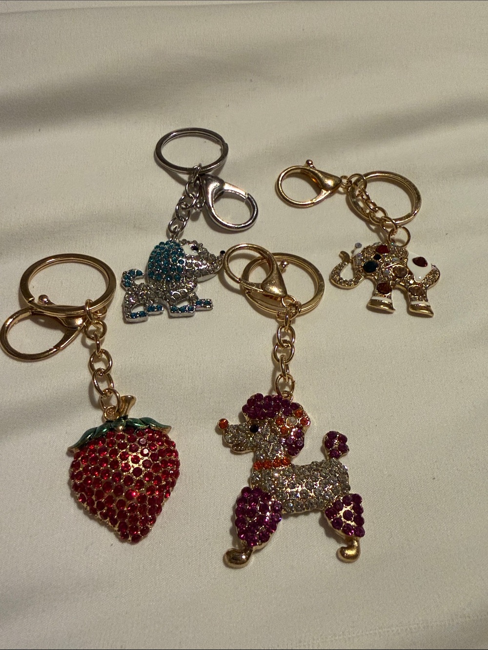 Sparkly Keychains- multiple options. Please see the photos for options